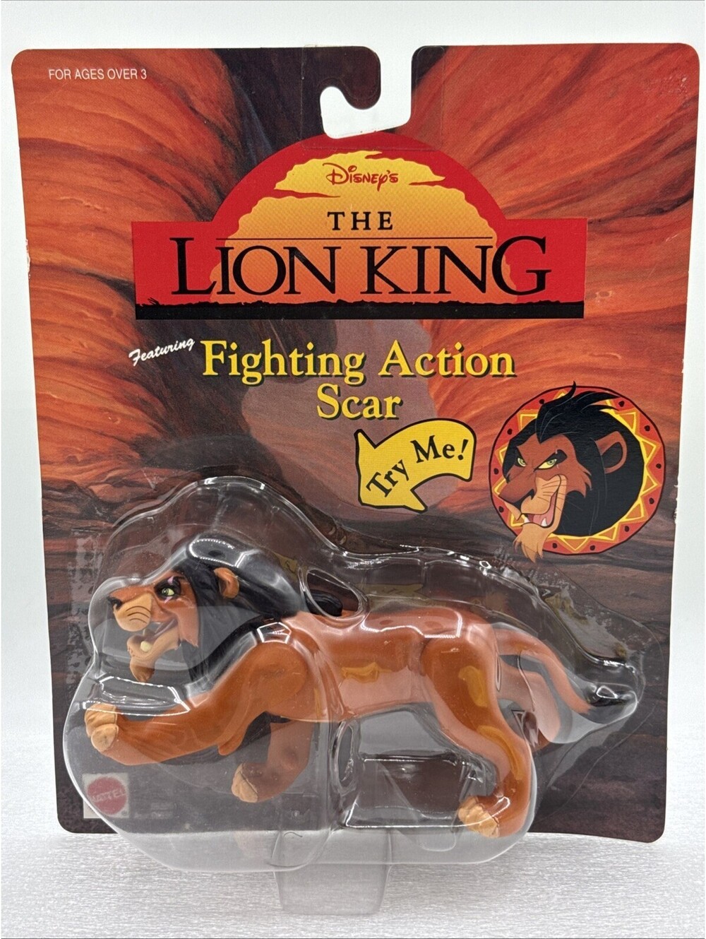 Mattel Disney's The Lion King Fighting Action Scar Action Figure 1994 Arcotoys